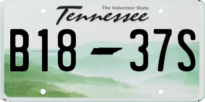 TN license plate B1837S