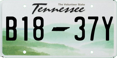 TN license plate B1837Y
