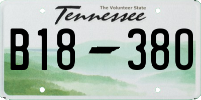 TN license plate B1838O