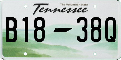TN license plate B1838Q