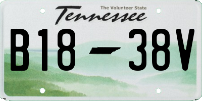 TN license plate B1838V