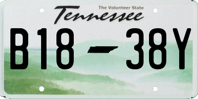 TN license plate B1838Y