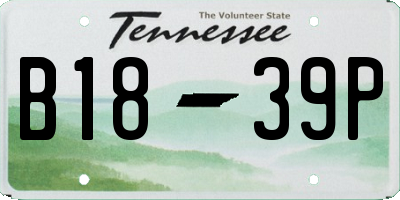 TN license plate B1839P