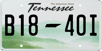 TN license plate B1840I