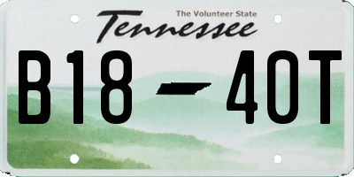 TN license plate B1840T