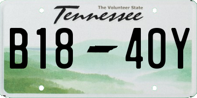TN license plate B1840Y