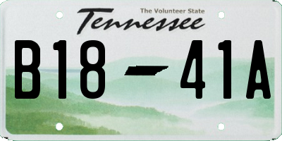 TN license plate B1841A