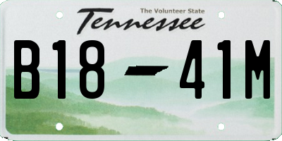 TN license plate B1841M