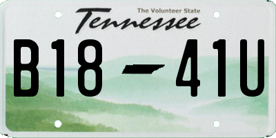 TN license plate B1841U