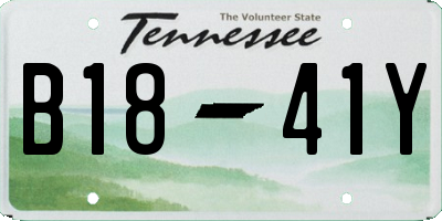TN license plate B1841Y