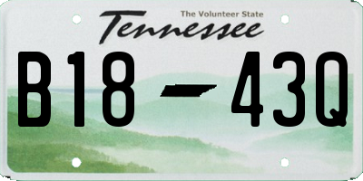 TN license plate B1843Q