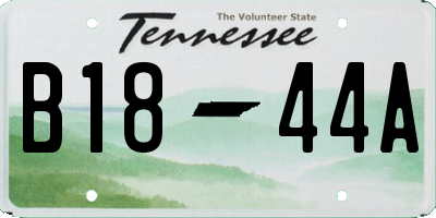 TN license plate B1844A