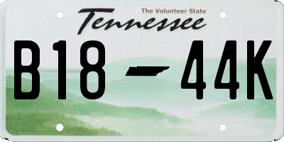 TN license plate B1844K