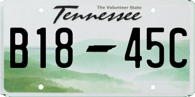 TN license plate B1845C
