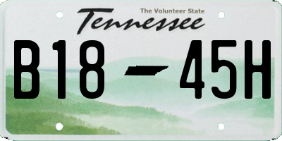 TN license plate B1845H