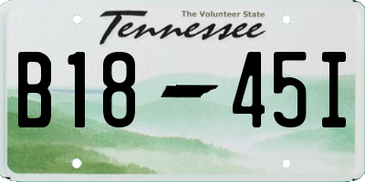 TN license plate B1845I