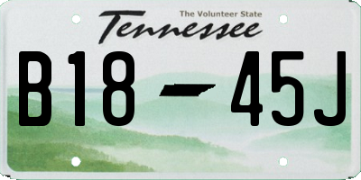 TN license plate B1845J