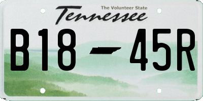 TN license plate B1845R