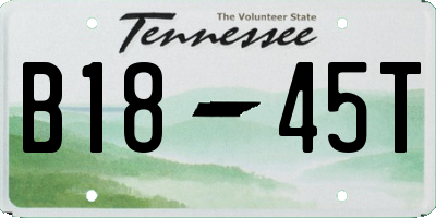TN license plate B1845T