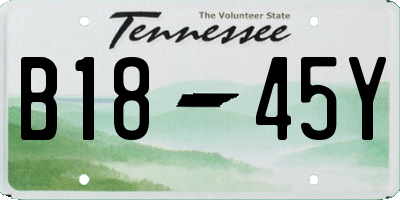 TN license plate B1845Y