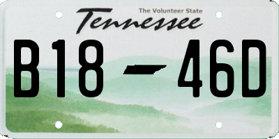 TN license plate B1846D