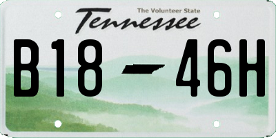 TN license plate B1846H
