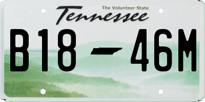 TN license plate B1846M