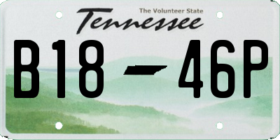 TN license plate B1846P