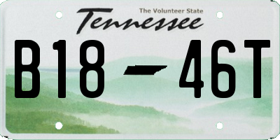 TN license plate B1846T