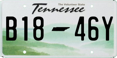 TN license plate B1846Y
