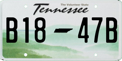 TN license plate B1847B