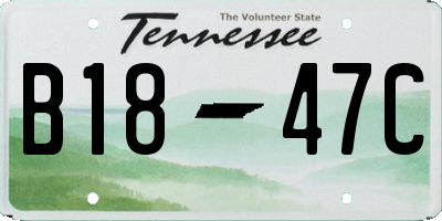 TN license plate B1847C