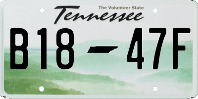 TN license plate B1847F