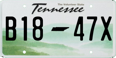 TN license plate B1847X