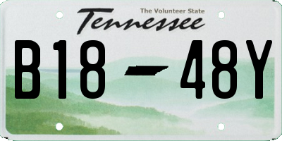 TN license plate B1848Y