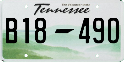 TN license plate B1849O