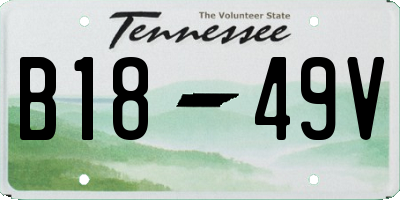 TN license plate B1849V