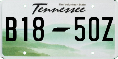 TN license plate B1850Z