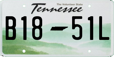 TN license plate B1851L