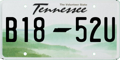 TN license plate B1852U