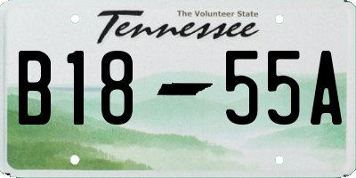 TN license plate B1855A