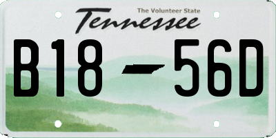 TN license plate B1856D