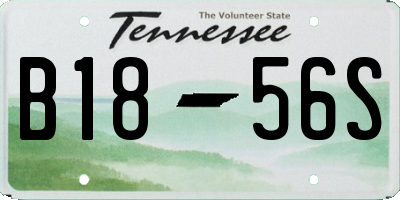 TN license plate B1856S