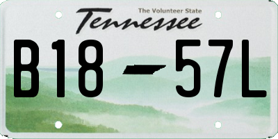 TN license plate B1857L