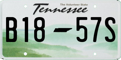 TN license plate B1857S