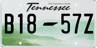 TN license plate B1857Z