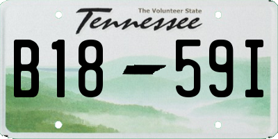 TN license plate B1859I