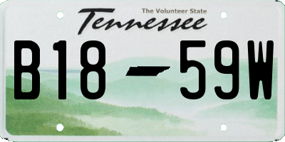 TN license plate B1859W