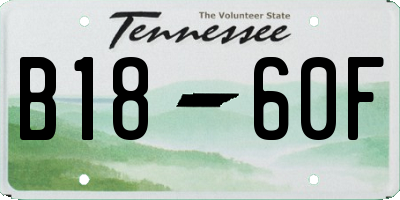 TN license plate B1860F