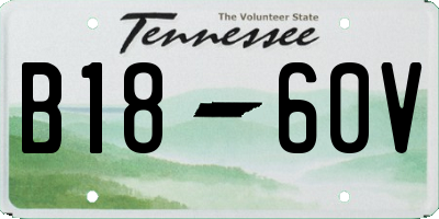 TN license plate B1860V